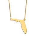 14KY Florida State Necklace, 18 mm