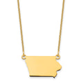 14KY Iowa State Necklace, 18 mm