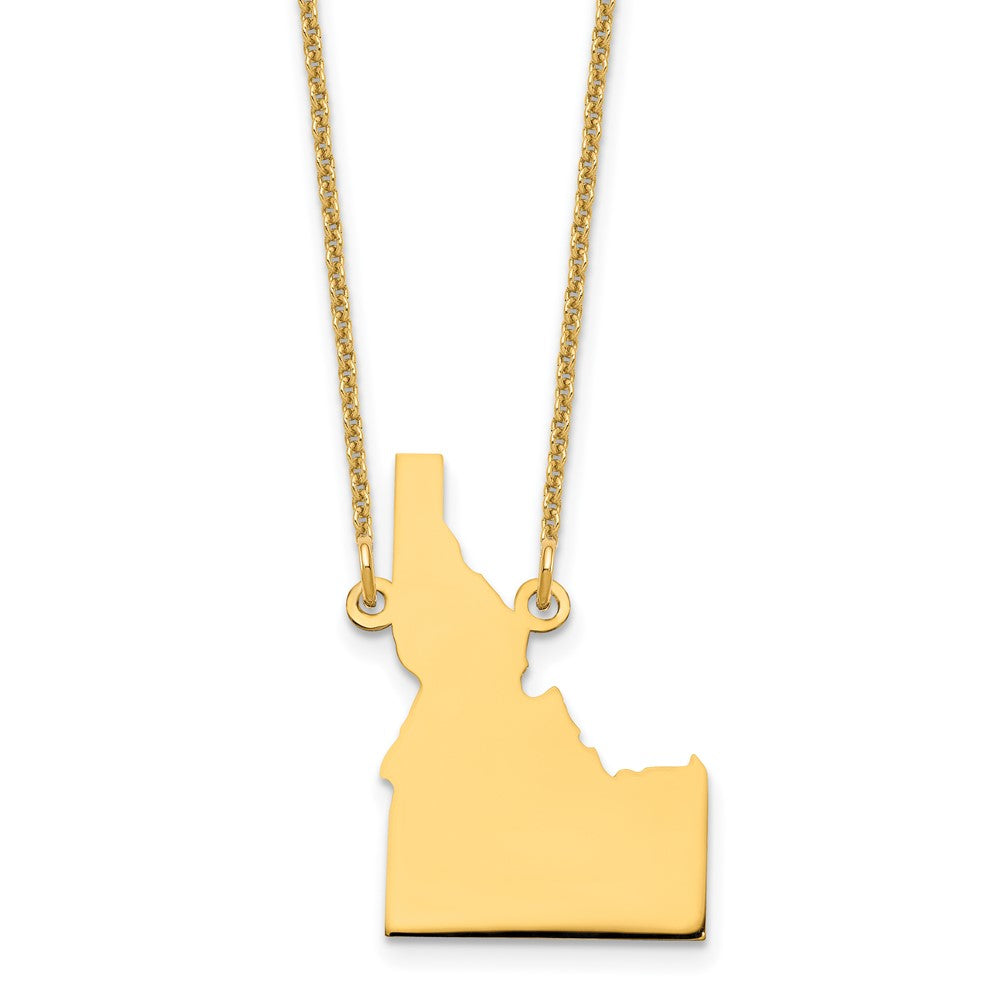 14KY Idaho State Necklace, 18 mm