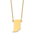 14KY Indiana State Necklace, 18 mm