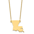 14KY Louisiana State Necklace, 18 mm