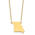 14KY Missouri State Necklace, 18 x 13.8 mm
