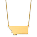 14KY Montana State Necklace, 18 x 25.5 mm