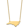 14KY North Carolina State Necklace, 18 x 19.2 mm
