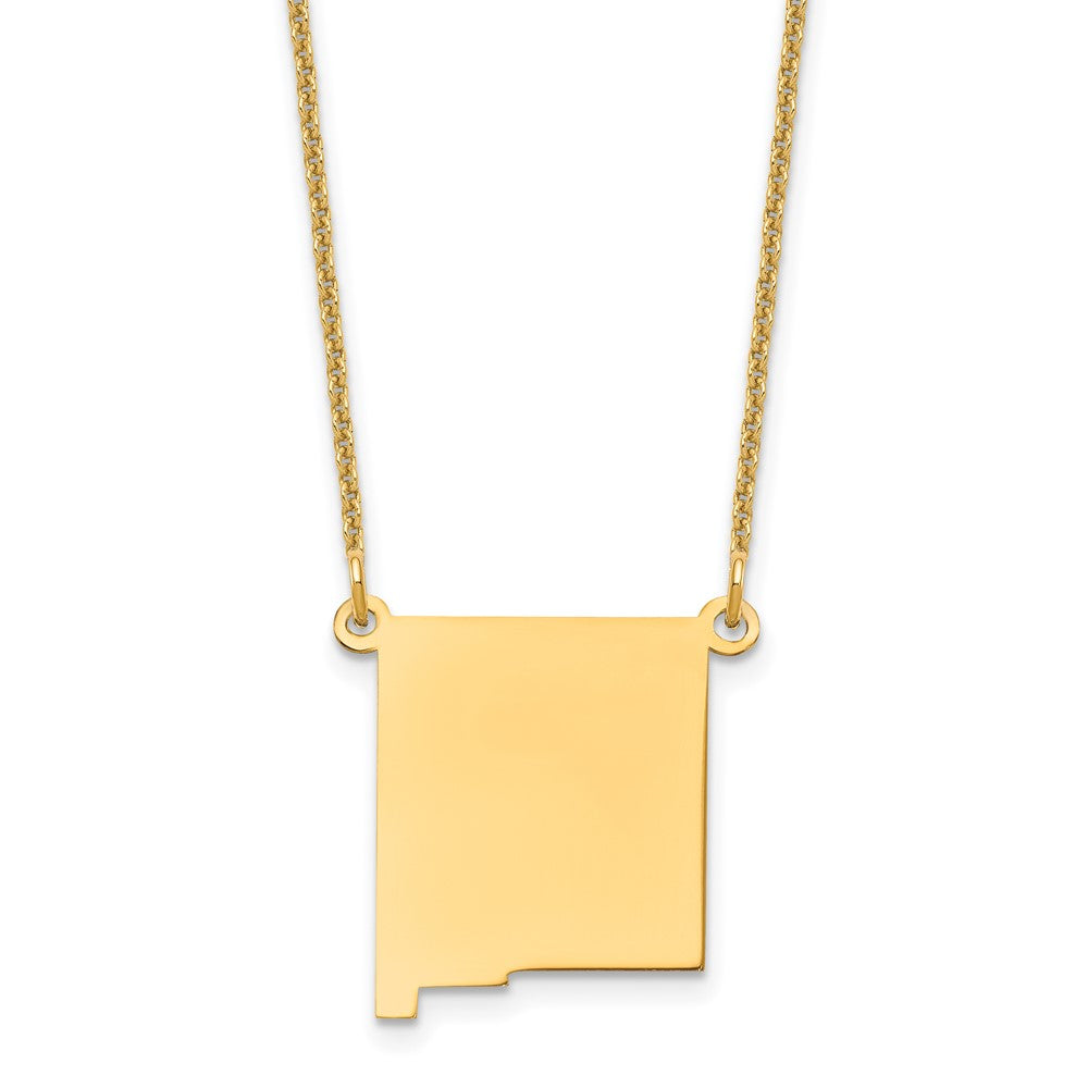 14KY New Mexico State Necklace, 18 x 13.7 mm