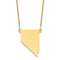 14KY Nevada State Necklace, 18 x 13.45 mm
