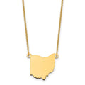 14KY Ohio State Necklace, 18 x 13.2 mm