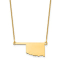 14KY Oklahoma State Necklace, 18 x 24.3 mm