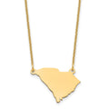 14KY South Carolina State Necklace, 18 x 18.7 mm