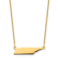 14KY Tennessee State Necklace, 18 x 21 mm
