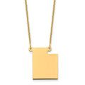 14KY Utah State Necklace, 18 x 13.4 mm