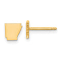 Sterling Silver/Gold-plated Arkansas State Earrings, 6.35 x 6.81 mm