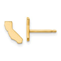 Sterling Silver/Gold-plated California State Earrings, 7.77 x 6.68 mm