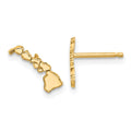 Sterling Silver/Gold-plated Hawaii State Earrings, 7.52 x 10.62 mm