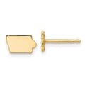 Sterling Silver/Gold-plated Iowa State Earrings, 5.08 x 8.18 mm