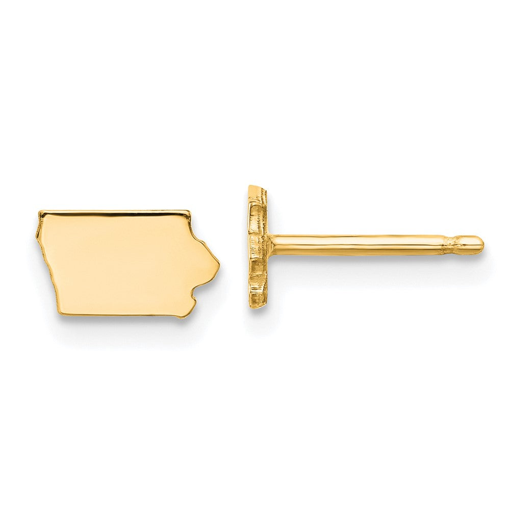 Sterling Silver/Gold-plated Iowa State Earrings, 5.08 x 8.18 mm