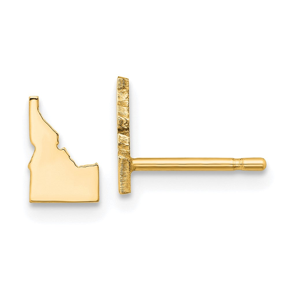 14KY Idaho State Earrings, 8.95 x 6.63 mm