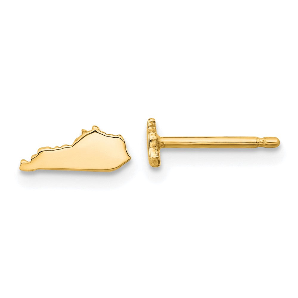 14KY Kentucky State Earrings, 4.95 x 9.95 mm