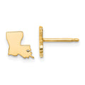 14KY Louisiana State Earrings, 8.34 x 6.58 mm