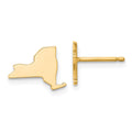 Sterling Silver/Gold-plated New York State Earrings, 6.93 x 9.17 mm