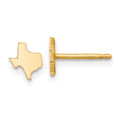 14KY Texas State Earrings, 8.57 x 8.08 mm