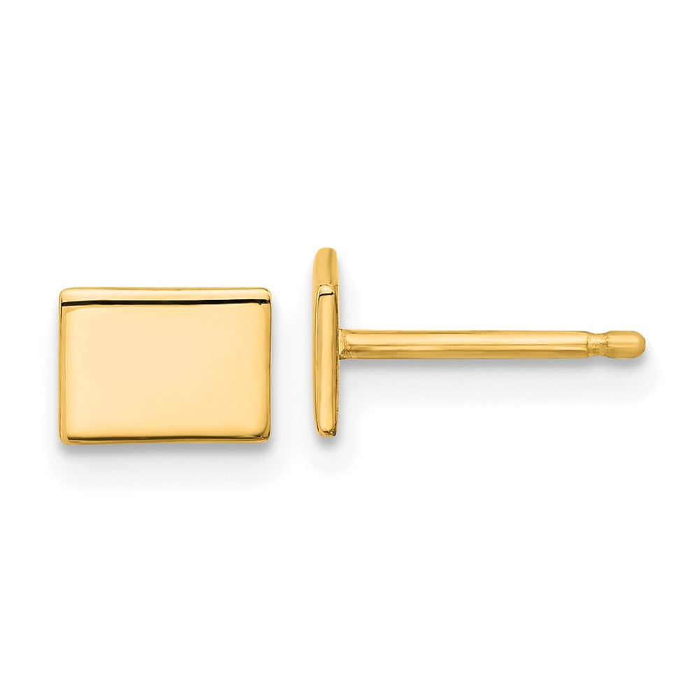 Sterling Silver/Gold-plated Wyoming State Earrings, 5.03 x 6.78 mm