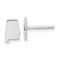 14KW Alabama State Earrings, 9.33 x 5.69 mm