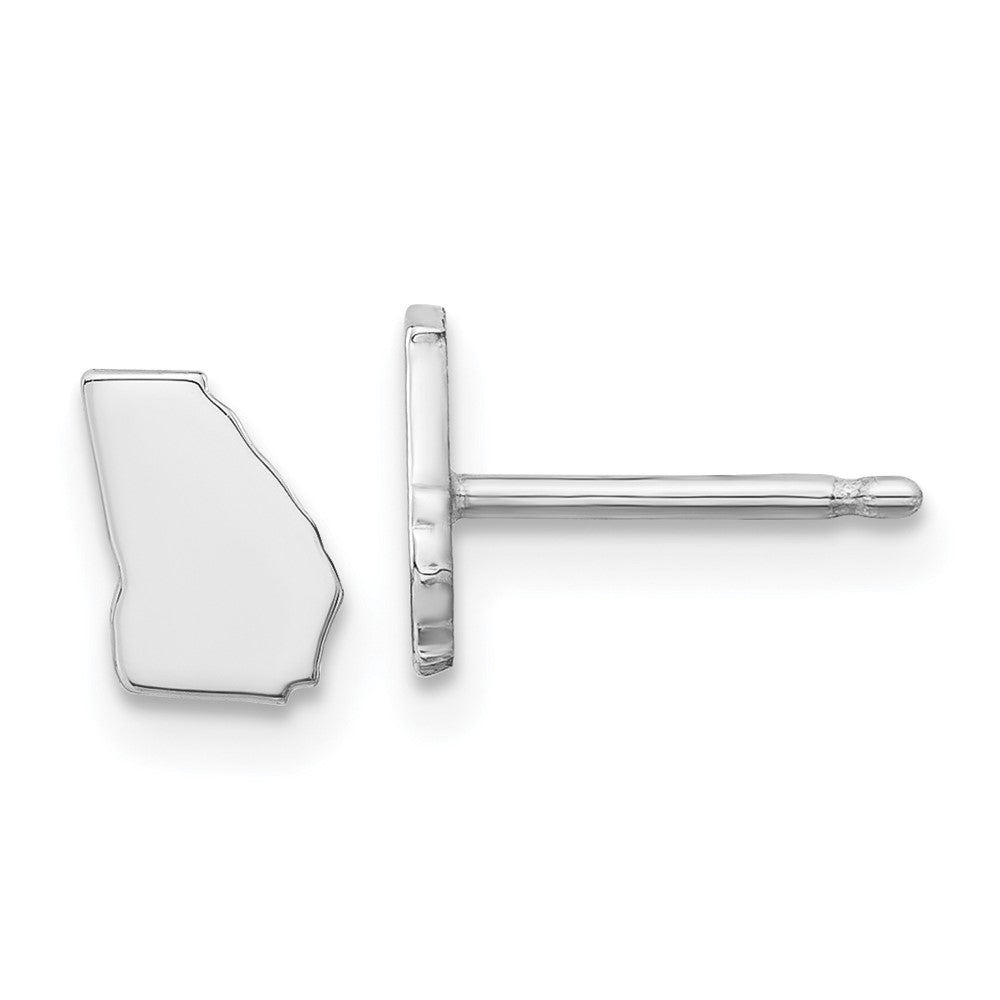 14KW Georgia State Earrings, 7.26 x 5.33 mm