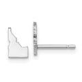 Sterling Silver/Rhodium-plated Idaho State Earrings, 8.69 x 6.25 mm
