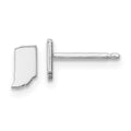 14KW Indiana State Earrings, 6.37 x 3.92 mm