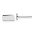 14KW Kansas State Earrings, 5.96 x 9.41 mm