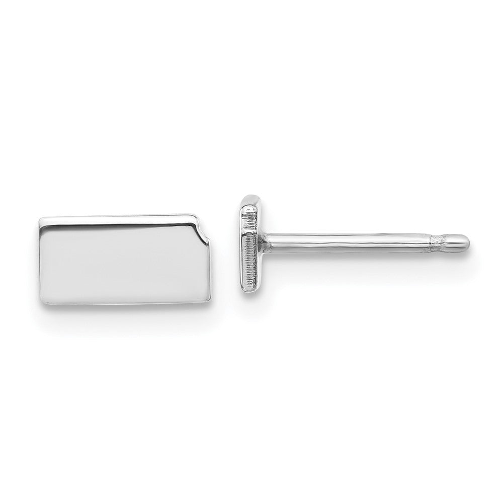 14KW Kansas State Earrings, 5.96 x 9.41 mm