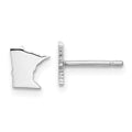 14KW Minnesota State Earrings, 7.64 x 6.56 mm