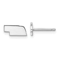 14KW Nebraska State Earrings, 4.82 x 10.01 mm
