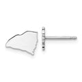 Sterling Silver/ Rhodium-plated South Carolina State Earrings, 6.27 x 7.95 mm
