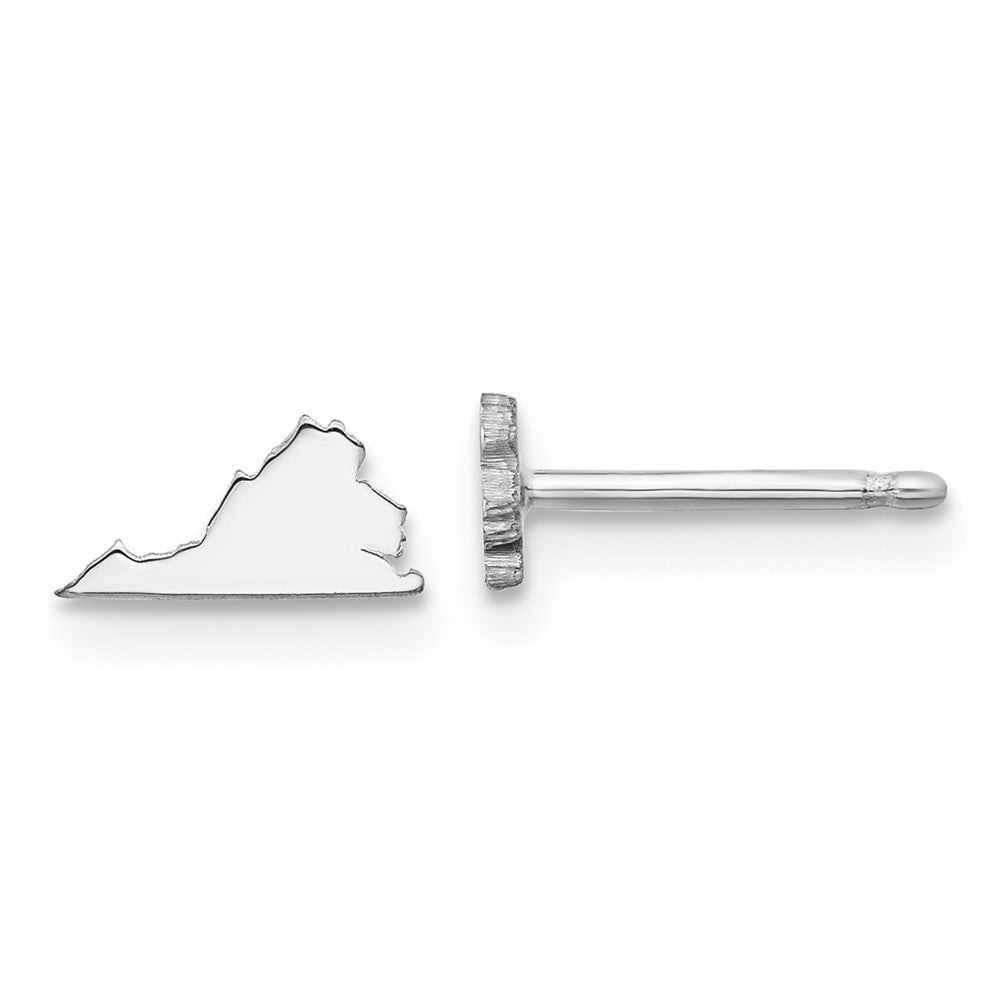 14KW Virginia State Earrings, 4.65 x 8.91 mm