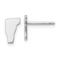 Sterling Silver/Rhodium-plated Vermont State Earrings, 8.41 x 5.33 mm