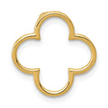 14k Small Quatrefoil Design Chain Slide, 15 x 15 mm