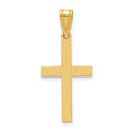 14k Sandblasted Cross Pendant, 25 x 12 mm