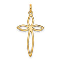 14K Laser Designed Passion Cross Pendant, 31 x 17 mm