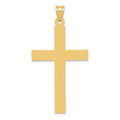 14k Sandblasted Cross Pendant, 50 x 25 mm