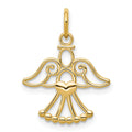14k Cut-out Angel with Heart Charm, 22 x 17 mm