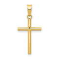 14k Polished Cross Pendant, 25 x 12.5 mm