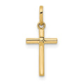 14k Polished Cross Pendant, 21.35 mm