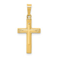 14k Polished Latin Cross Pendant, 26.5 x 12 mm