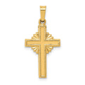 14k Polished Celtic Iona Cross Pendant, 27 x 13 mm