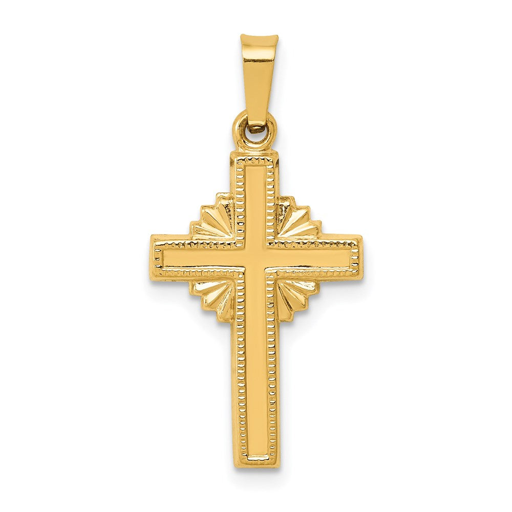 14k Polished Celtic Iona Cross Pendant, 27 x 13 mm