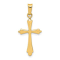 14k Polished Cross Pendant, 28 x 12.5 mm