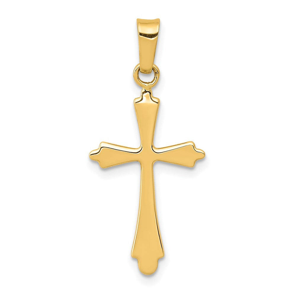 14k Polished Cross Pendant, 28 x 12.5 mm