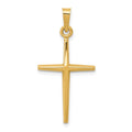 14k Polished Latin Cross Pendant, 31 mm